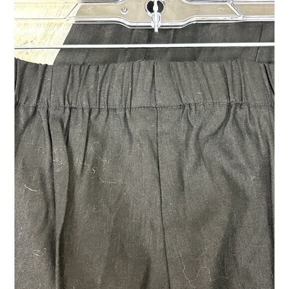 J.Jill Women’s Small Black Linen Blend Flat Front Zip Button Ankle Pants NEW - Picture 6 of 9